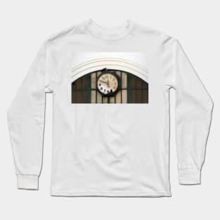 Vintage Station Clock with Birds Long Sleeve T-Shirt